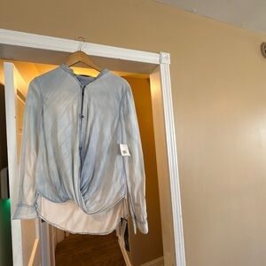 Women’s  Blue Button-Up denim Shirt